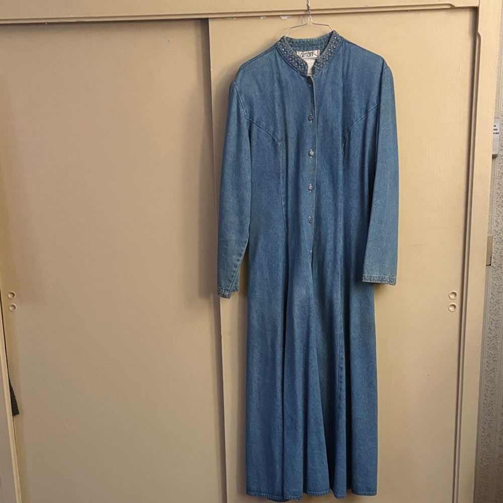Long Denim Dress with pockets